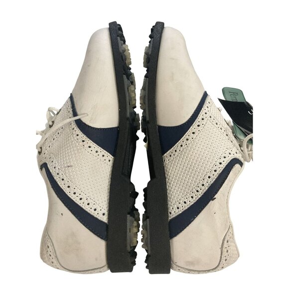 Ashworth Women's size 6.5M White Navy Leather Spikeless Golf Shoes NWT - Picture 7 of 9